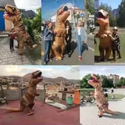T-rex Inflatable Tyrannosaurus Dinosaur Costume Kids Fancy Halloween Mascot Party Apparel