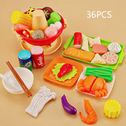 Children Pretend Play Kitchen Toy Simulation Food Vegetable Barbecue Cooking Sets Education Play House Interactive Toys For Girl