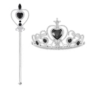 Halloween Ghost Costume Black Fancy Lace Witch Dress For Kids