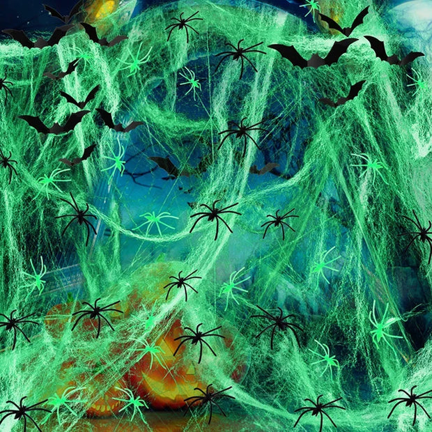 Dark Glow Halloween Spider Haunted House - Clippercart