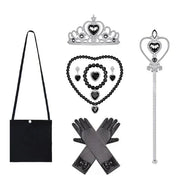 Maleficent Halloween Black Ghost Costume With Short Sleeve Fancy Lace Witch Dress For Kids