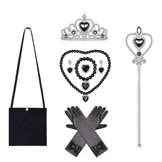 Maleficent Halloween Black Ghost Costume With Short Sleeve Fancy Lace Witch Dress For Kids