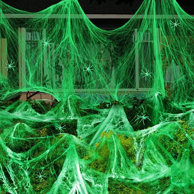 Dark Glow Halloween Spider Haunted House - Clippercart