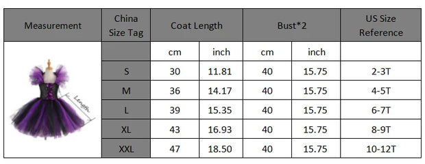 Halloween Girls Witch Cosplay Costume LED Light Carnival Tutu Party Dress