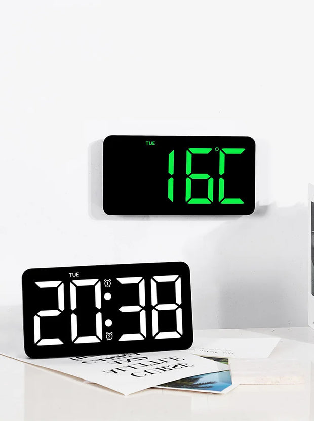 Digital Wall Clocks Larger LED Living Room Alarm Clocks Date Week Clock