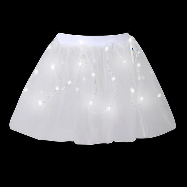 Halloween Girls Witch Cosplay Costume LED Light Carnival Tutu Party Dress