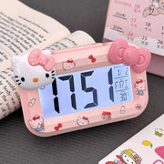 Lovely Hello Kitty Alarm Clock Anime Noctilucent Alarms Clocks Cartoon cute Dormitory Clocks Desktop Decoration Kids Gift