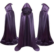 Halloween Cloak Black Death Ghost Witch Costume Party Dress For Kids Hooded