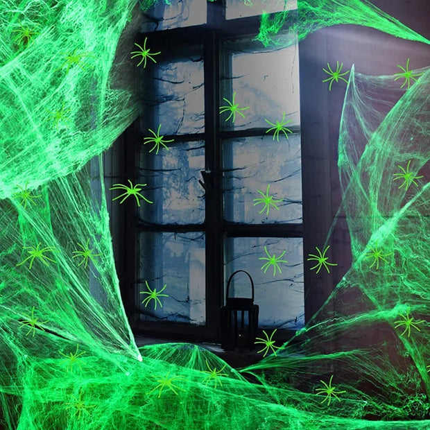 Dark Glow Halloween Spider Haunted House - Clippercart