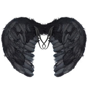 Halloween Ghost Costume Black Fancy Lace Witch Dress For Kids