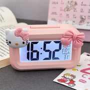 Lovely Hello Kitty Alarm Clock Anime Noctilucent Alarms Clocks Cartoon cute Dormitory Clocks Desktop Decoration Kids Gift