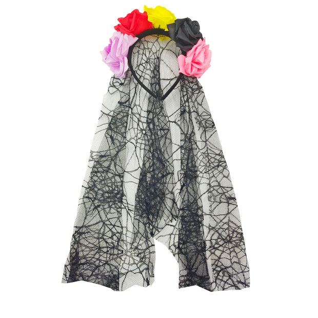 Halloween Ghost Costume Black Fancy Lace Witch Dress For Kids