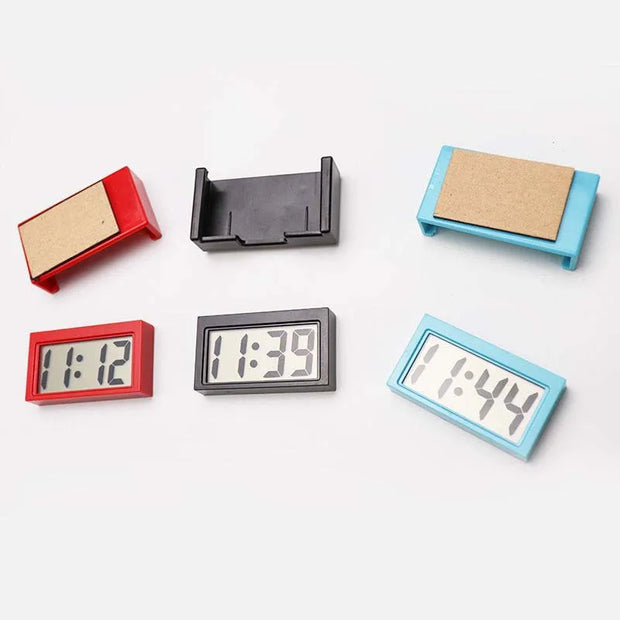 Mini Digital Clock Large Screen Car Dashboard Electronic Clock Self-adhesive Mini Clocks Durable Car Clocks For Truck Dashboard