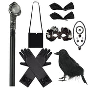 Halloween Ghost Costume Black Fancy Lace Witch Dress For Kids