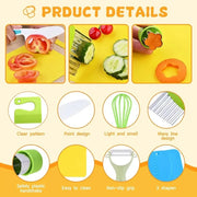 13 Pcs Montessori Kitchen Tools for Toddlers-Kids Cooking Sets Real-Toddler Safe Knives Set Knife Peeler Cooking with Plastic