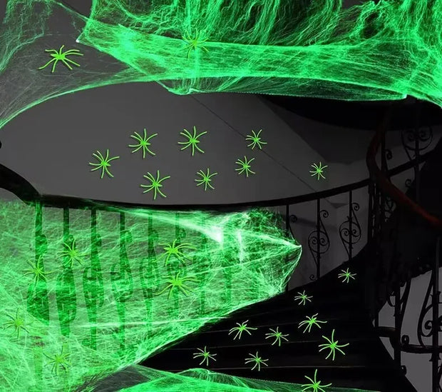 Dark Glow Halloween Spider Haunted House - Clippercart