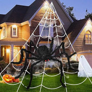 Halloween Plush Spider, 30-200cm Outdoor Giant Spider Decor Chamber Prank Black Spider, Horror Halloween Decoration Party Prop