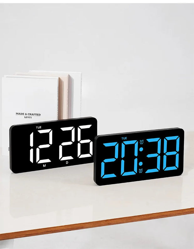 Digital Wall Clocks Larger LED Living Room Alarm Clocks Date Week Clock
