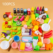Children Pretend Play Kitchen Toy Simulation Food Vegetable Barbecue Cooking Sets Education Play House Interactive Toys For Girl