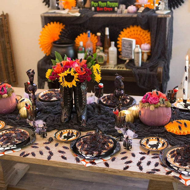 12/48pcs Halloween Simulation Bug Cockroach Spider Centipede Scorpion Plastics Prank Bug Funny Halloween DIY Decoration TMZ