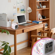 Kids Night Light Alarm Clocks Easy Setting Cube Wake Up Clocks for Girls Women Children Gifts