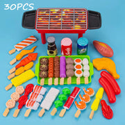 Children Pretend Play Kitchen Toy Simulation Food Vegetable Barbecue Cooking Sets Education Play House Interactive Toys For Girl