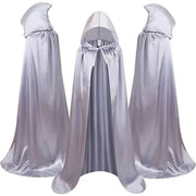 Halloween Cloak Black Death Ghost Witch Costume Party Dress For Kids Hooded