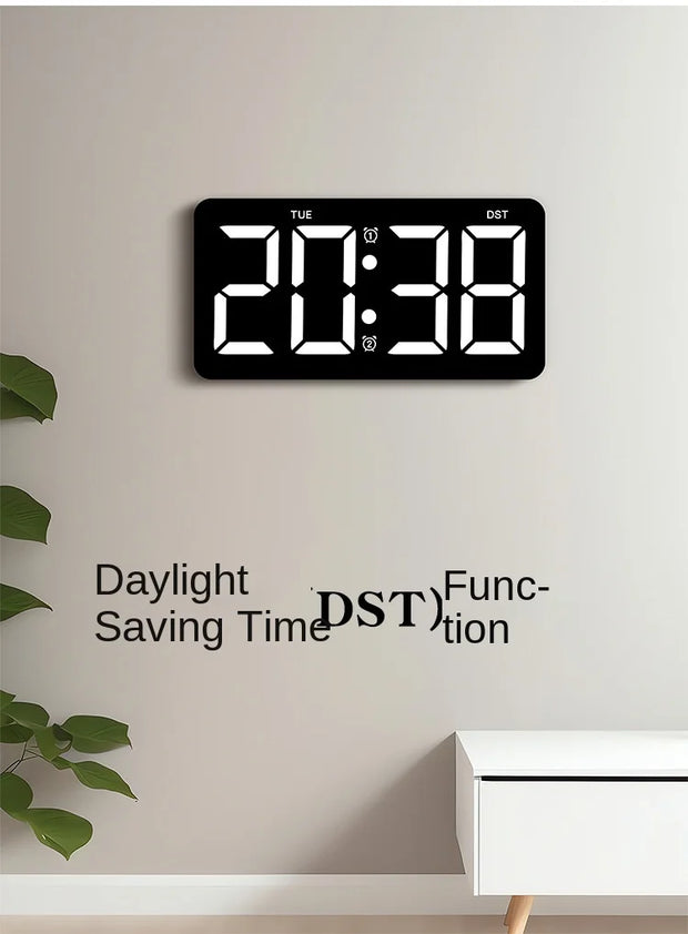 Digital Wall Clocks Larger LED Living Room Alarm Clocks Date Week Clock