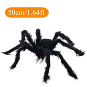 Halloween Plush Spider, 30-200cm Outdoor Giant Spider Decor Chamber Prank Black Spider, Horror Halloween Decoration Party Prop