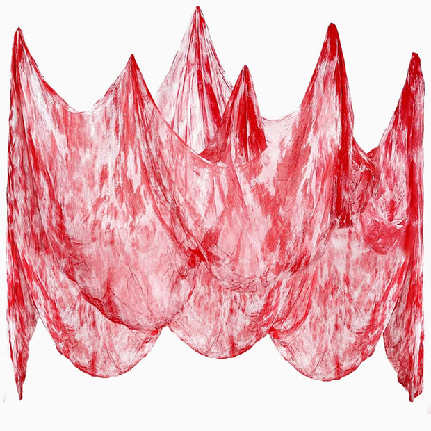 Halloween Decorations,Horror Bloody Gauze Spider Web,Creepy Party Decoration,Halloween Haunted House Party Props