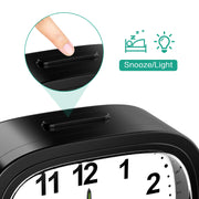 ORIA Silent Alarm Clocks Bedside Non Ticking Battery Powered Table Clocks Luminous Analogue Clock for Heavy Sleepers Travel