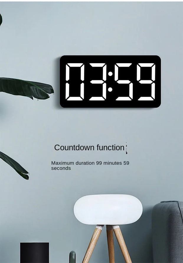 Digital Wall Clocks Larger LED Living Room Alarm Clocks Date Week Clock