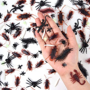 12/48pcs Halloween Simulation Bug Cockroach Spider Centipede Scorpion Plastics Prank Bug Funny Halloween DIY Decoration TMZ