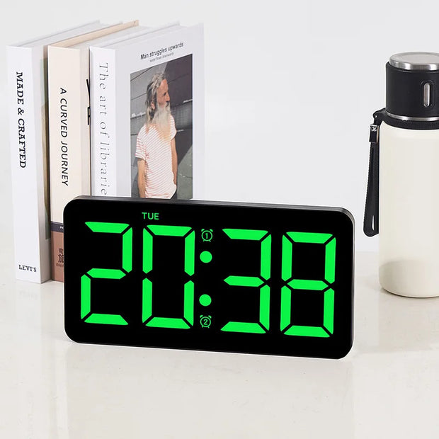 Digital Wall Clocks Larger LED Living Room Alarm Clocks Date Week Clock