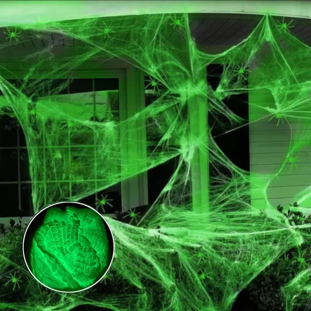 Dark Glow Halloween Spider Haunted House - Clippercart