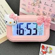 Lovely Hello Kitty Alarm Clock Anime Noctilucent Alarms Clocks Cartoon cute Dormitory Clocks Desktop Decoration Kids Gift