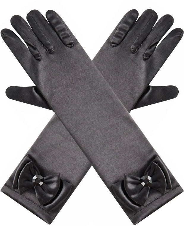 Halloween Ghost Costume Black Fancy Lace Witch Dress For Kids