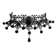 Halloween Ghost Costume Black Fancy Lace Witch Dress For Kids