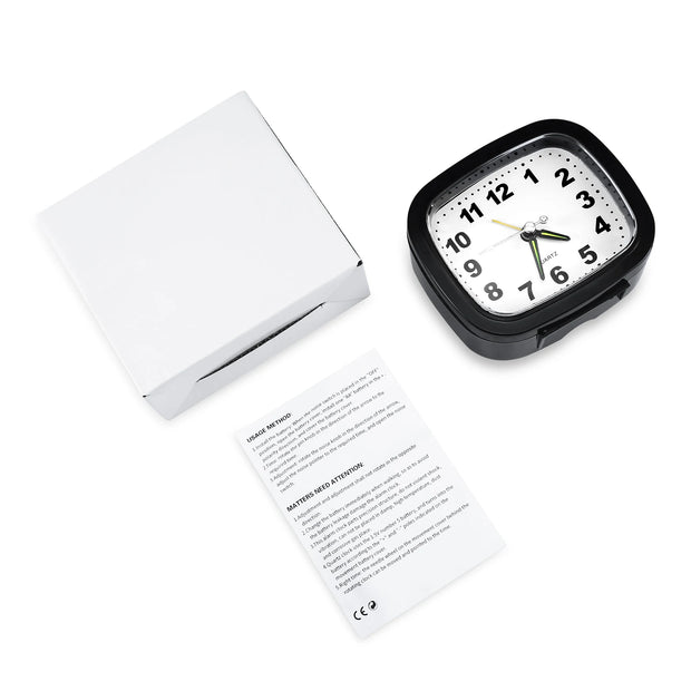 ORIA Silent Alarm Clocks Bedside Non Ticking Battery Powered Table Clocks Luminous Analogue Clock for Heavy Sleepers Travel