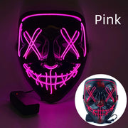 Halloween Neon Led Purge Mask Masque Masquerade Party Masks Light Grow in the Dark Horror Mask Glowing Masker