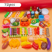 Children Pretend Play Kitchen Toy Simulation Food Vegetable Barbecue Cooking Sets Education Play House Interactive Toys For Girl