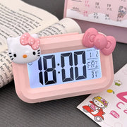 Lovely Hello Kitty Alarm Clock Anime Noctilucent Alarms Clocks Cartoon cute Dormitory Clocks Desktop Decoration Kids Gift