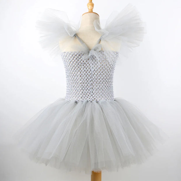 Clown Tutu Dress Girls Kids Joker Cosplay Costume with Hair Pin Gloves Halloween Apparel Pennywise Inspired Horrible Creature It