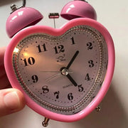 New Heart Shape Snooze Wake Up Clocks No Ticking Time Clocks Girls