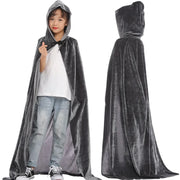Halloween Cloak Black Death Ghost Witch Costume Party Dress For Kids Hooded