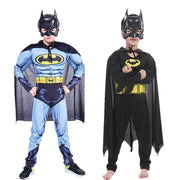 Kids boy Bat Costume with Mask and Cape Halloween Cosplay Costume Movie Character Jumpsuit Bat Dark Knight Rises Dress Up