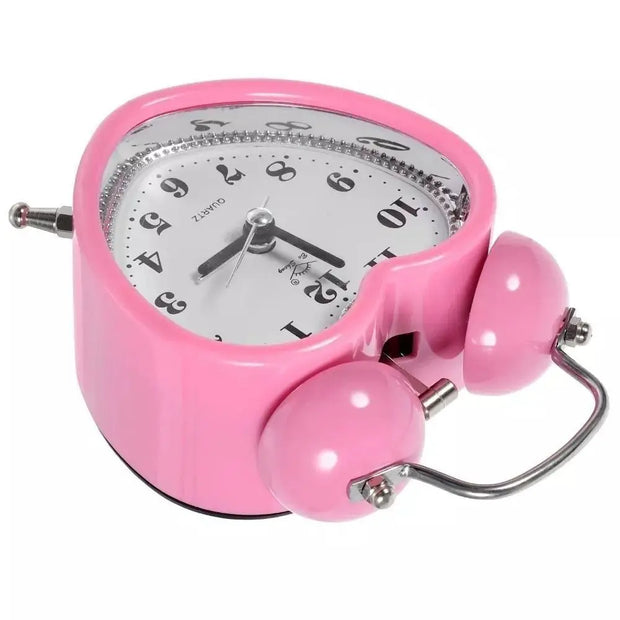 New Heart Shape Snooze Wake Up Clocks No Ticking Time Clocks Girls