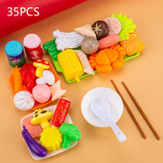 Children Pretend Play Kitchen Toy Simulation Food Vegetable Barbecue Cooking Sets Education Play House Interactive Toys For Girl