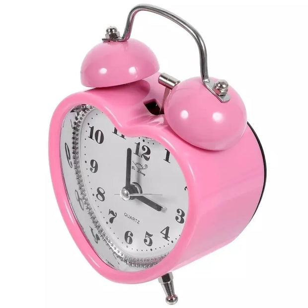 New Heart Shape Snooze Wake Up Clocks No Ticking Time Clocks Girls