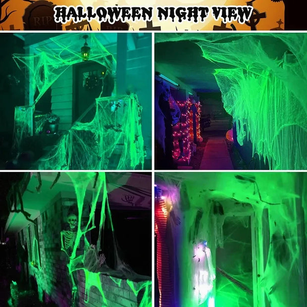 Dark Glow Halloween Spider Haunted House - Clippercart